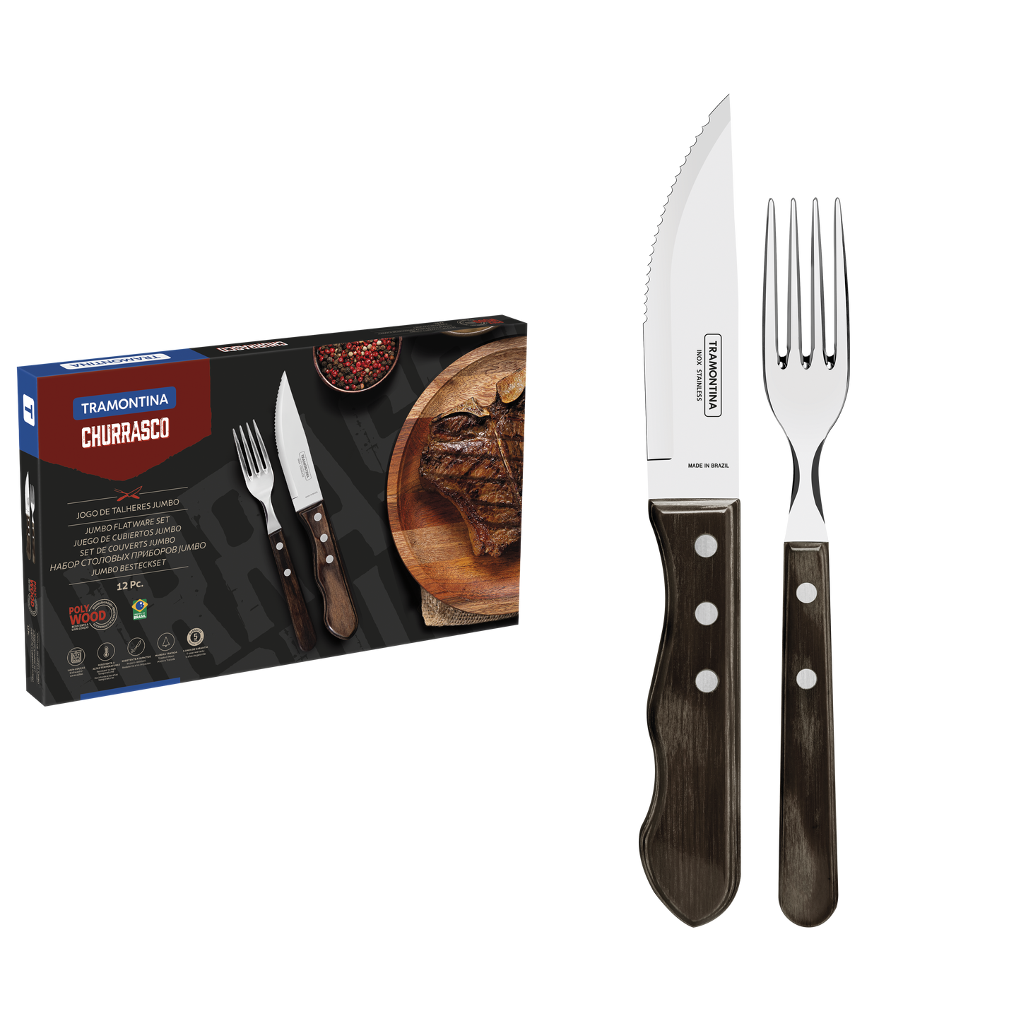 Conjunto Jumbo Polywood de 12 peças