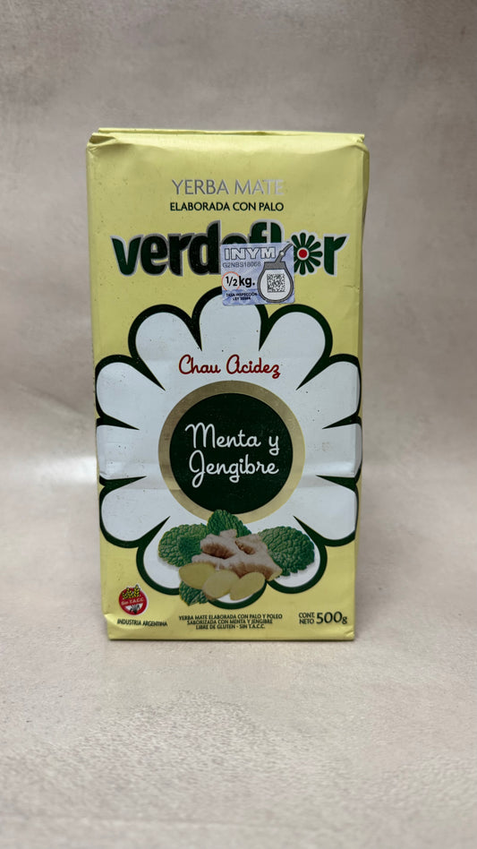 Yerba Verde Flor Menta Gengibre